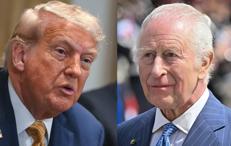 Donald Trump e re Carlo III (Afp)