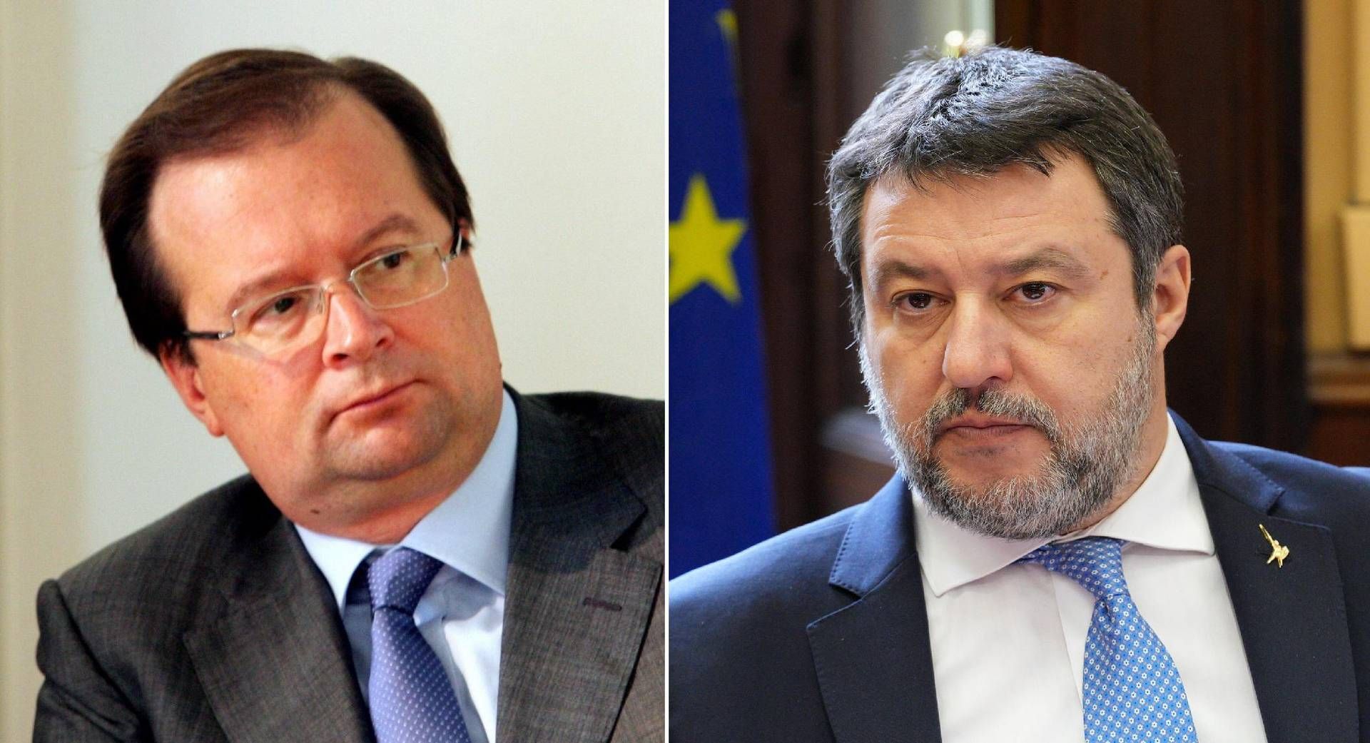 Salvini: "Saluto ad ambasciatore russo? Preferisco stretta di mano a sguardo rabbioso". Opposizioni all'attacco