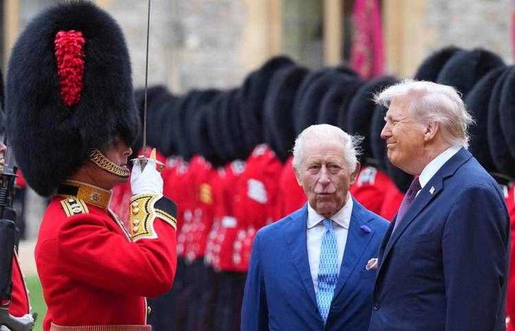 Re Carlo III e Donald Trump a Windsor - Afp