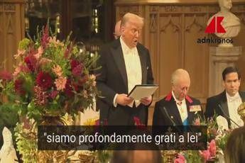 Trump, l'emozione e il discorso a Windsor: 