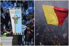 Bandiere della Lazio e della Roma