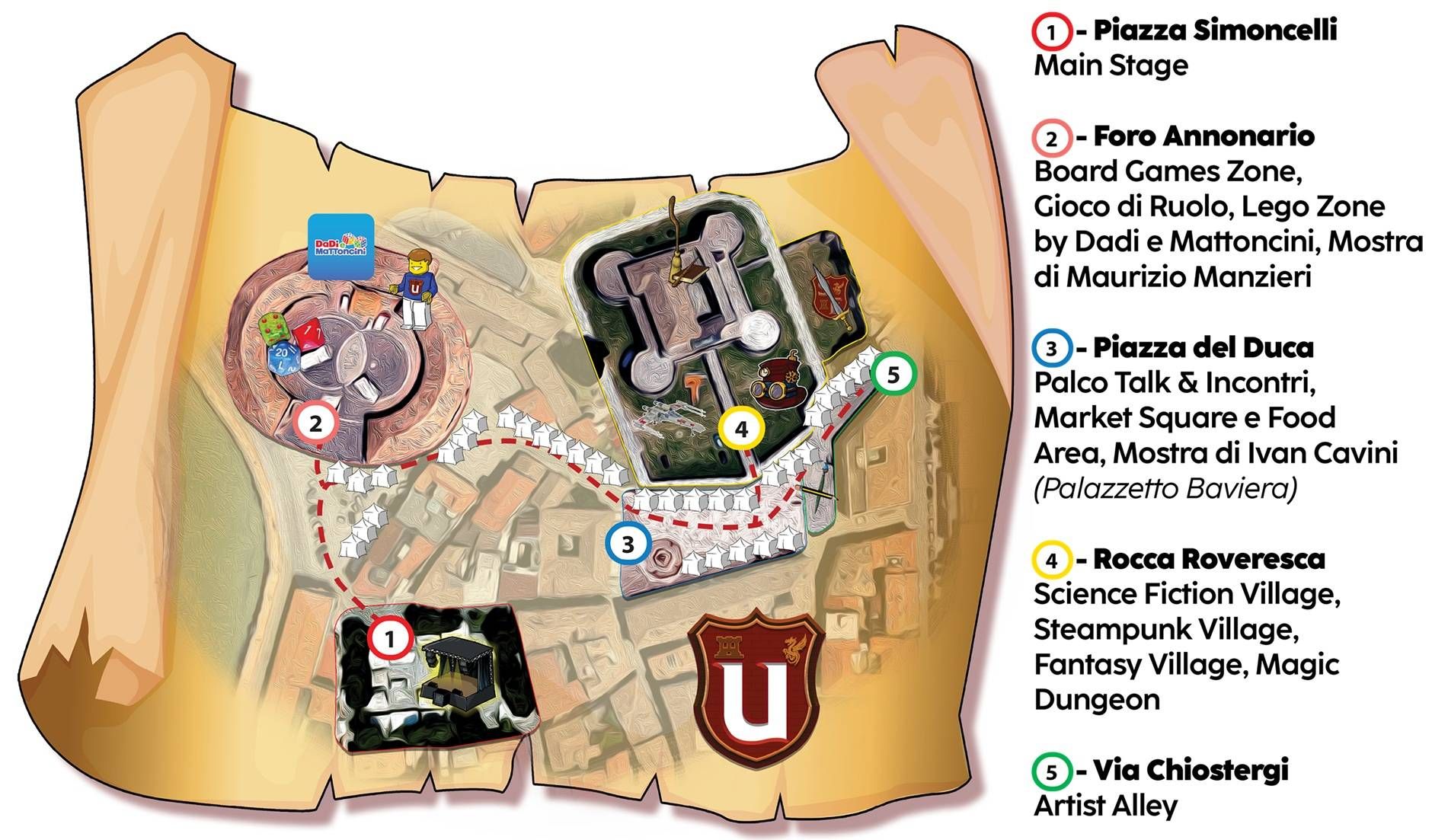 mappa con testo