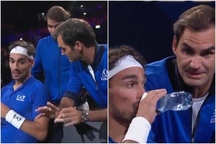 Fognini con Federer e Nadal - X