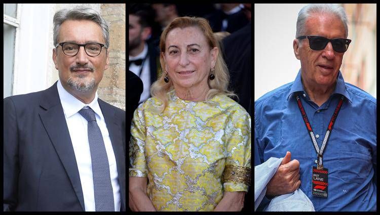 Giovanni Ferrero, Miuccia Prada e Piero Ferrari
