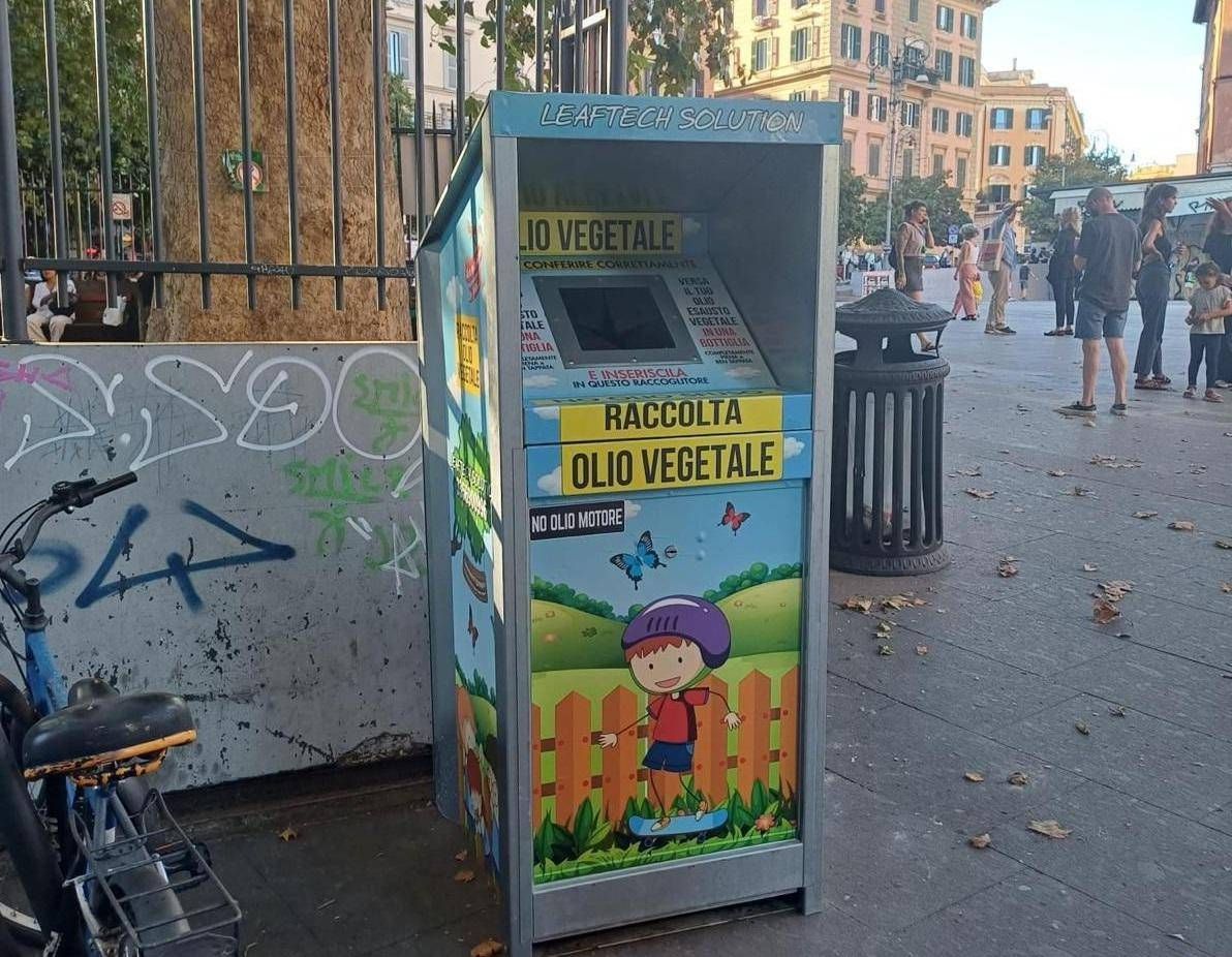 Tepedisi Roma, bitkin bitkisel yağların toplanması için deneysel projenin başlangıcında