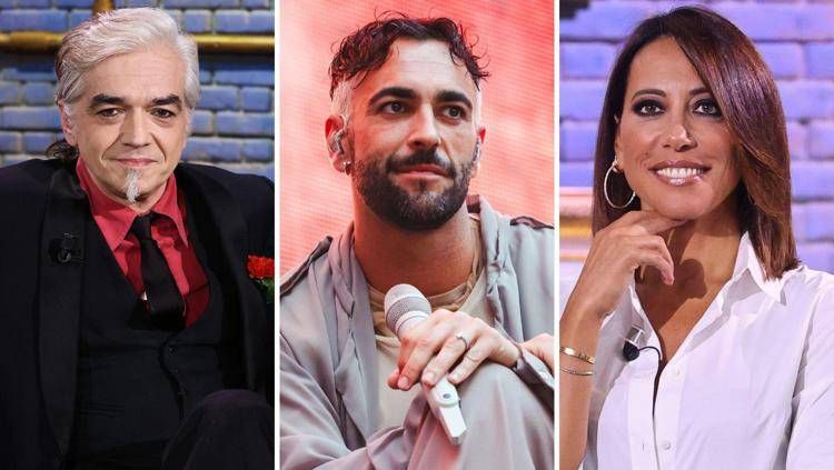 Da sinistra: Morgan, Marco Mengoni e Nunzia De Girolamo - (Ipa)