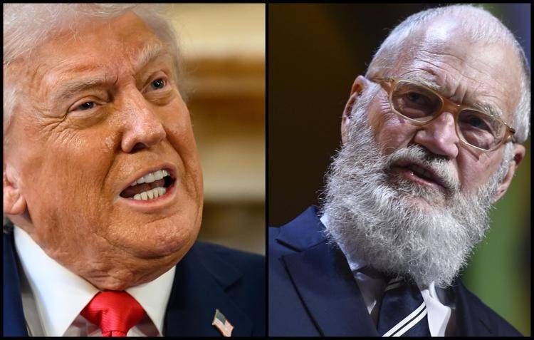 Donald Trump e Davide Letterman (Fotogramma/Ipa)