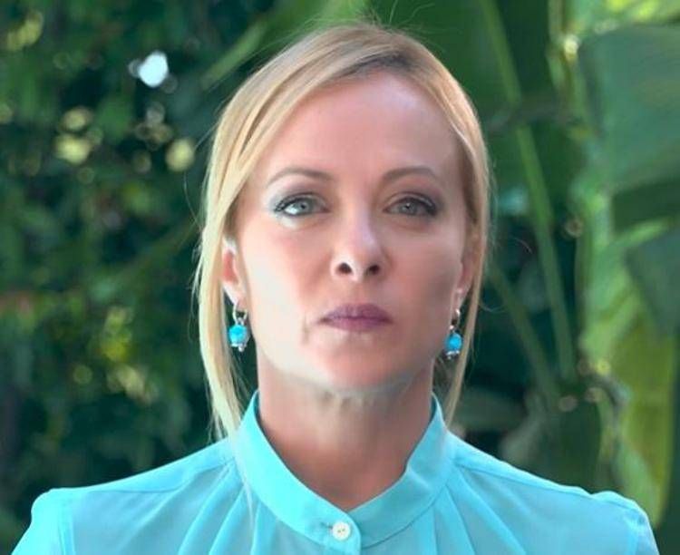Giorgia Meloni nel videomessaggio all'Ecr
