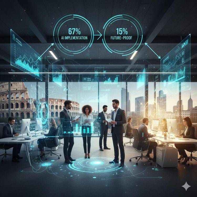 AI nelle aziende italiane: il 67% la adotta, ma solo il 15% è 