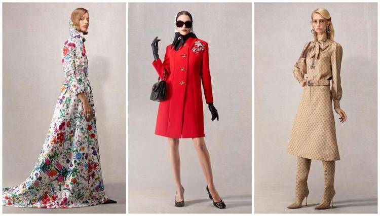Tre look della nuova collezione di Gucci disegnata da Demna e scattata da Catherine Opie
