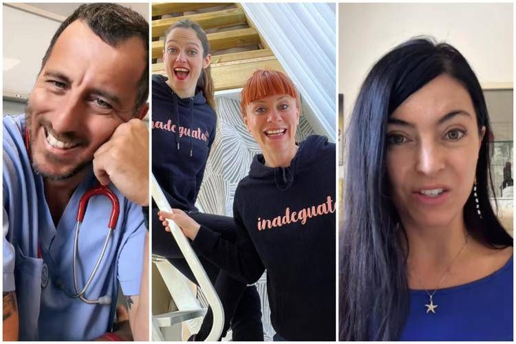Il dottor Claudio Olivieri, Francesca Fiore e Sarah Malnerich di 'Mammadimerda' e Pediatra Carla - Instagram