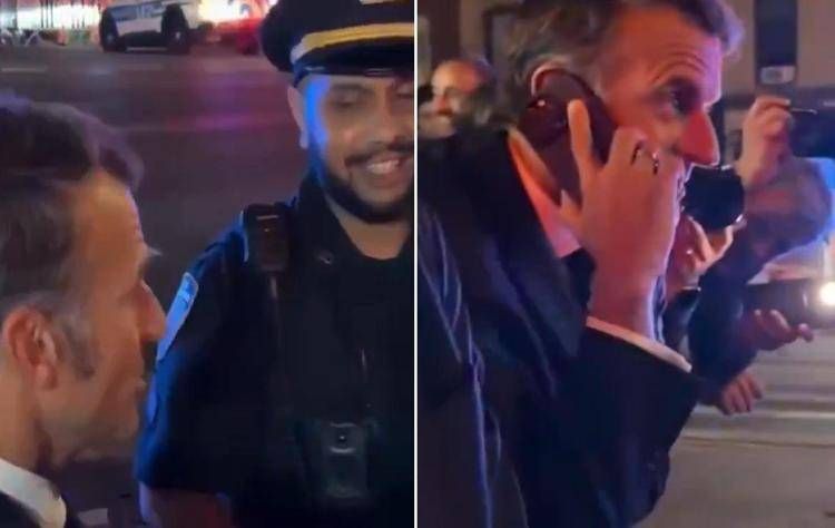 Macron bloccato