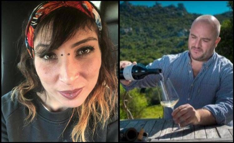 Cinzia Pinna, foto da Fb, e l'imprenditore di vini Emanuele Ragnedda