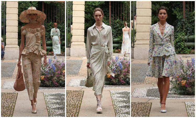 Tre look della sfilata di Luisa Beccaria per la primavera-estate 2026