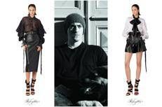 Gabriele Moratti (al centro) e due look della primavera-estate 2026