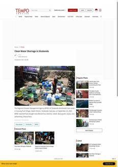 Indonesia: Distribuzione di acqua potabile a Situbondo a causa della siccità