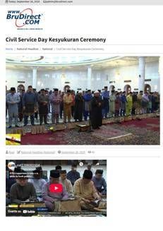 Brunei: Celebrazione della Giornata del Servizio Civile il 29 settembre