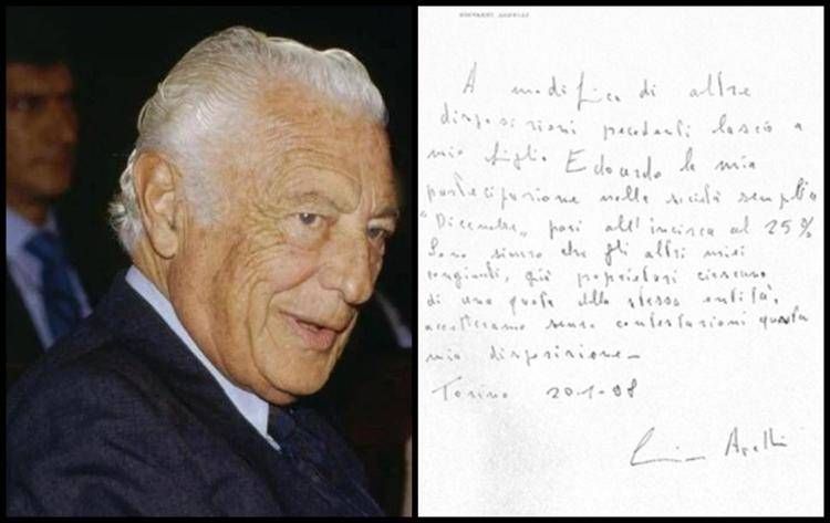 L'avvocato Giovanni Agnelli e il testamento olografo del 1998