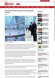 Myanmar: Interim President Visits Astana International Financial Center