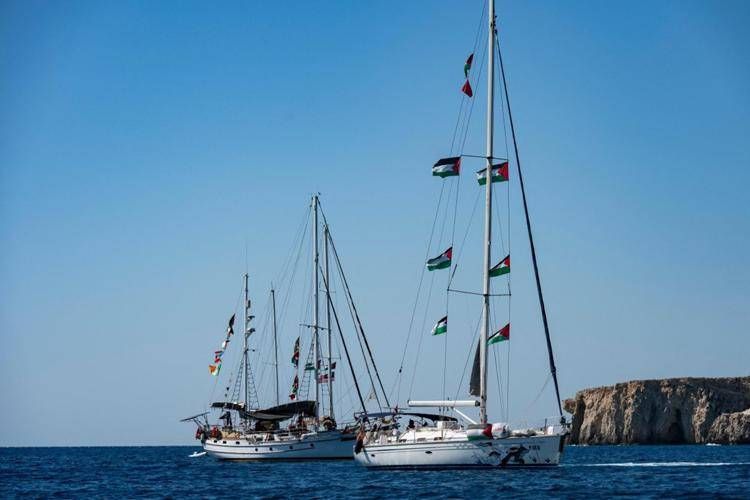 flotilla_navi_grecia_afp image Navi della Global Sumud Flotilla in viaggio per Gaza - Afp