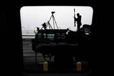 Cecchini del servizio segreto Usa in postazione alla base di Quantico - Afp