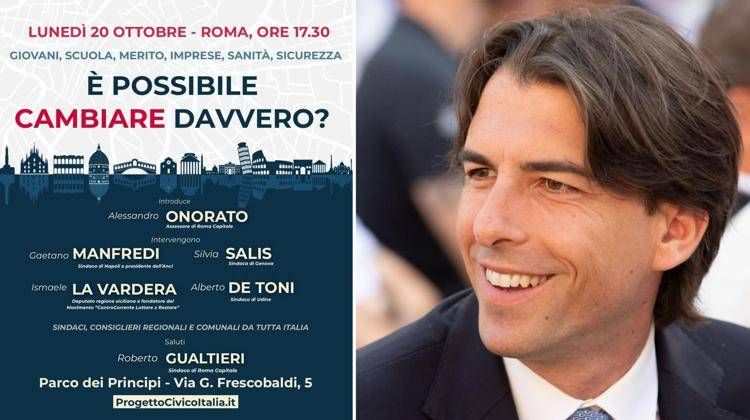 La locandina e l'assessore capitolino allo Sport, Moda e Grandi Eventi, Alessandro Onorato 