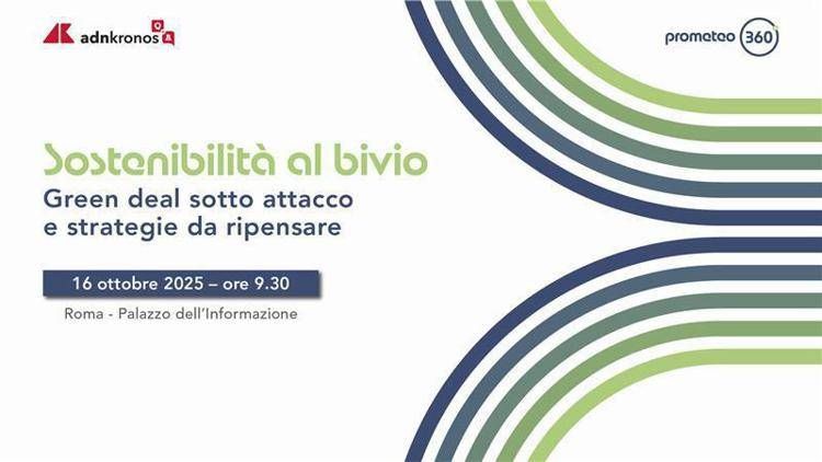 'Sostenibilità al bivio', il 16 ottobre l'evento Adnkronos Q&A