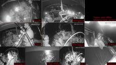 Immagini dalle barche nella notte dell'abbordaggio