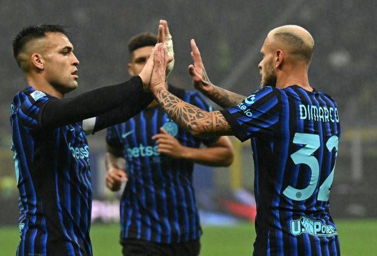 L'esultanza dell'Inter
