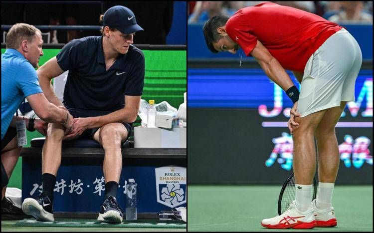 Sinner e Djokovic - Afp