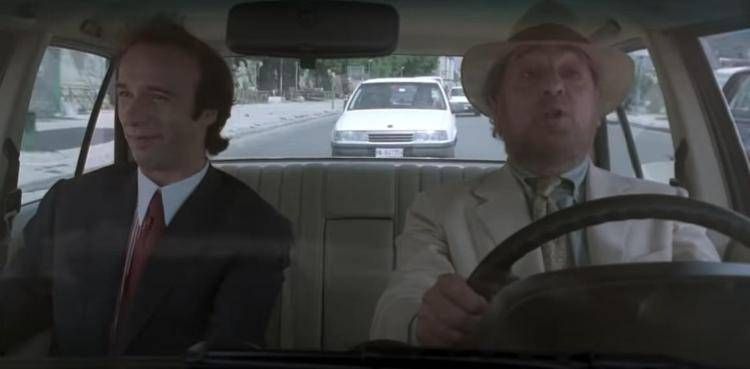 Roberto Benigni e Paolo Bonacelli in Johnny Stecchino
