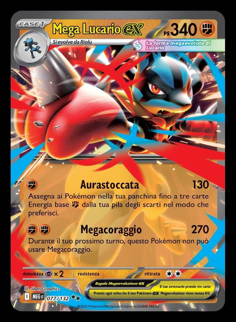 pokemon tcg mega evolution 077 mega lucario ex it
