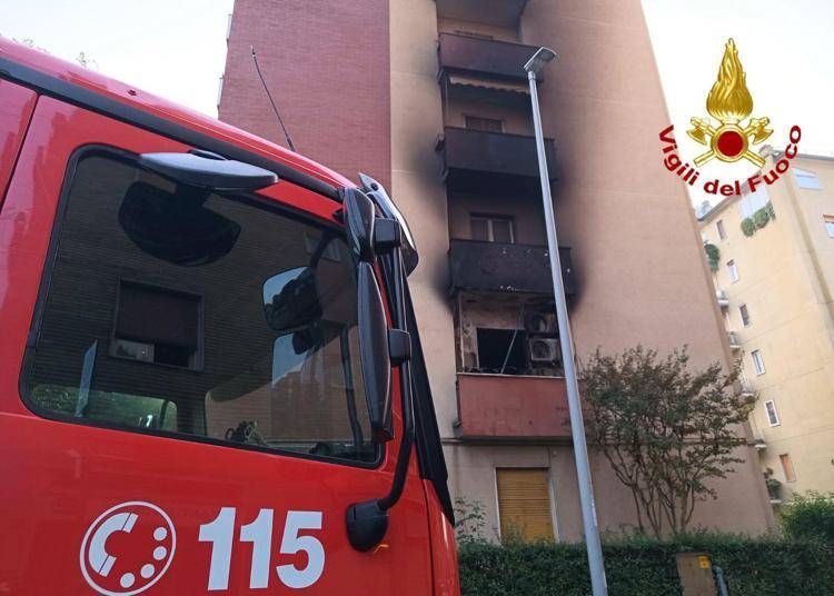 Vigili del fuoco sul posto