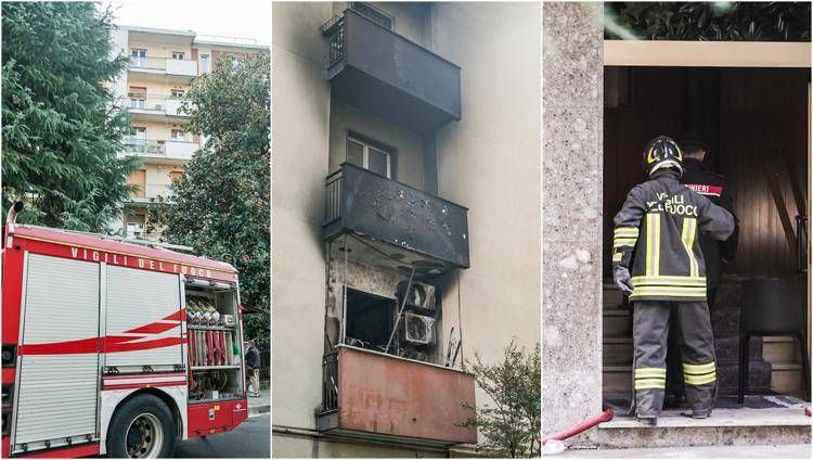 Vigili del fuoco sul posto