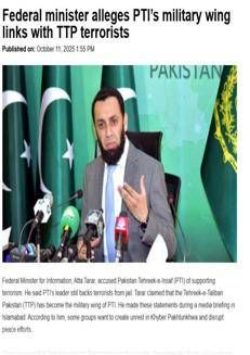 Pakistan: Accuse di terrorismo contro il PTI da parte del Ministro dell'Informazione