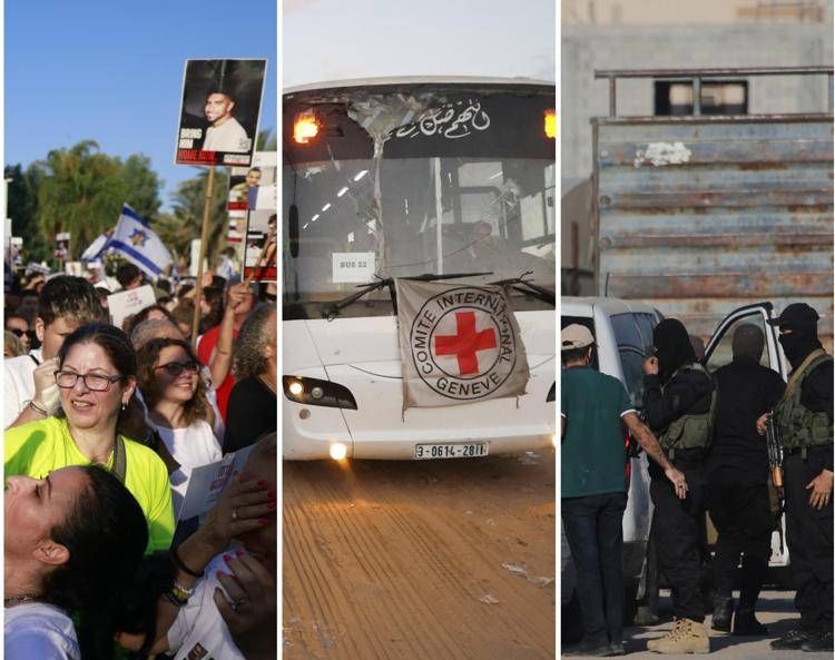Momenti del rilascio degli ostaggi - (Afp)
