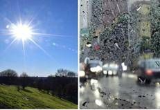 Italia tra sole e pioggia