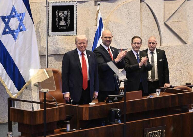 Il presidente Usa Donald Trump alla Knesset - (Afp)