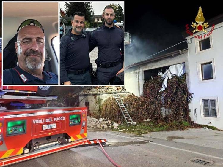 I tre carabinieri morti nell'esplosione