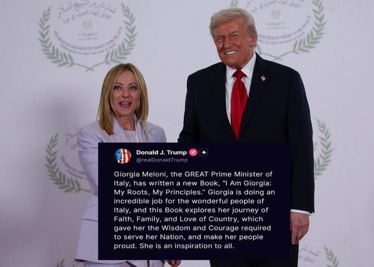 Giorgia Meloni, Donald Trump e il post del presidente Usa su Truth - Fotogramma /Ipa