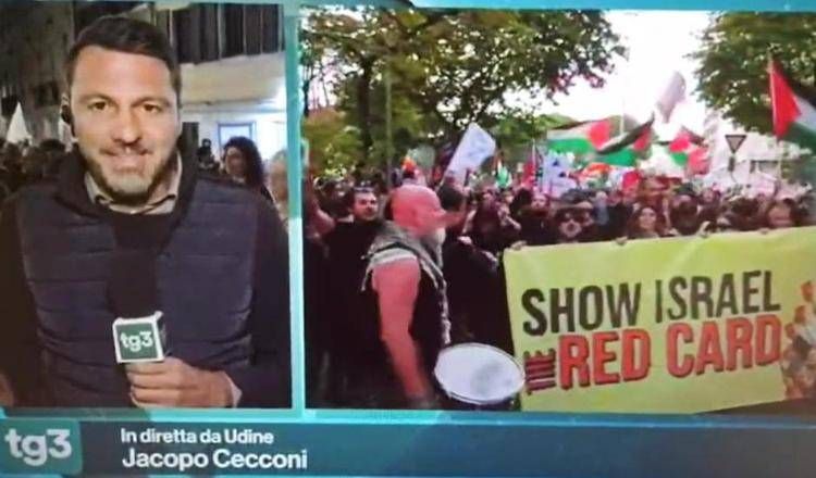 Il giornalista del Tg3 Jacopo Cecconi in diretta da Udine