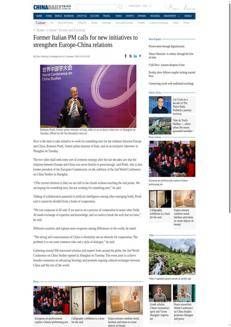 China: Prodi calls for a new era of cooperation between Europe and China