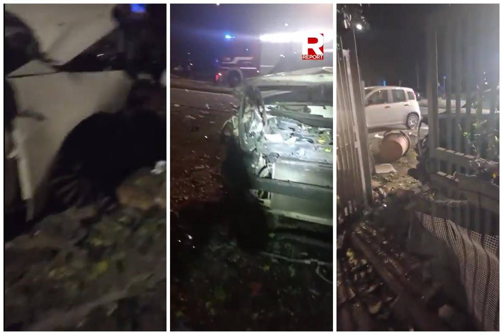 Report, il video dell'auto di Ranucci dopo l'esplosione dell'ordigno a Campo Ascolano