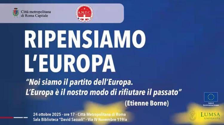 'Ripensiamo l'Europa', il 24 ottobre lectio magistralis di Jean-Dominique Durand a Palazzo Valentini