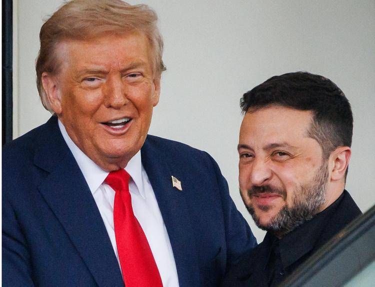 Donald Trump e Volodymyr Zelensky in un incontro precedente (Fotogramma/Ipa)