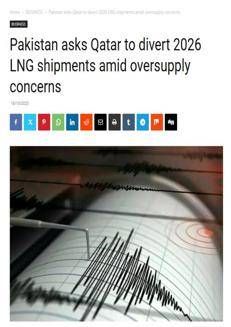 Pakistan: Richiesta di Qatar per il gas liquefatto e accordo con ENI