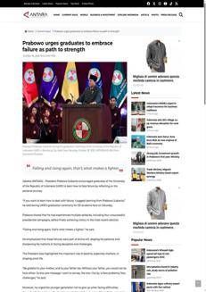 Indonesia: Prabowo Subianto encourages graduates to face life&#39;s challenges