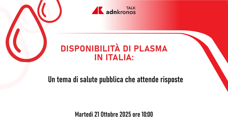 Disponibilità di plasma in Italia - Talk Adnkronos diretta domani dalle 10