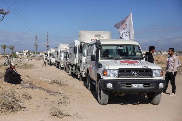 Gaza, convogli della Croce Rossa per il trasporto dei corpi - Afp