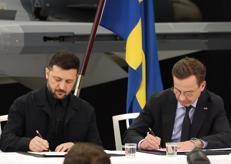 Volodymir Zelensky e Ulf Kristersson (Ipa)